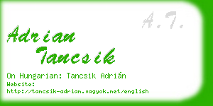 adrian tancsik business card