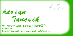 adrian tancsik business card